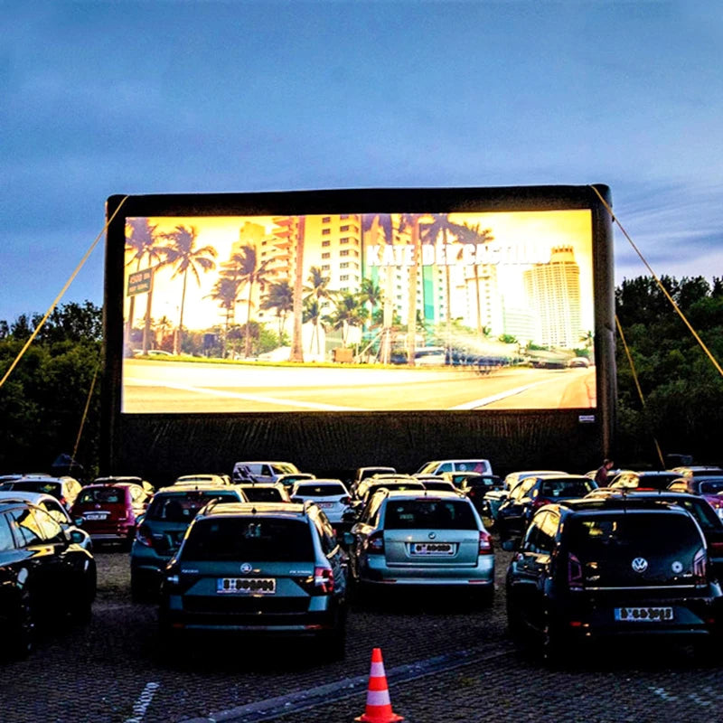 Beach Camp Outdoor Inflatable Movie Screen Moveable Film Projection Screen Advertising Promotion Inflatable Screen Manufacturer Wholesale