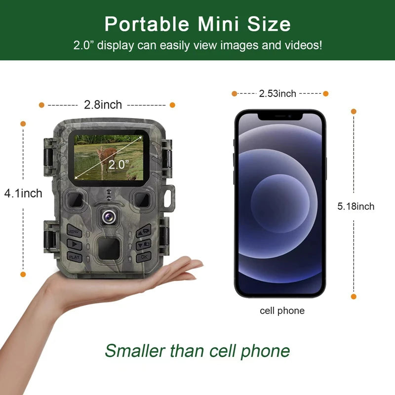 Hunting Trail Camera 24MP 1080P Outdoor Wildlife Cameras Surveillance Night Vision Photo Traps