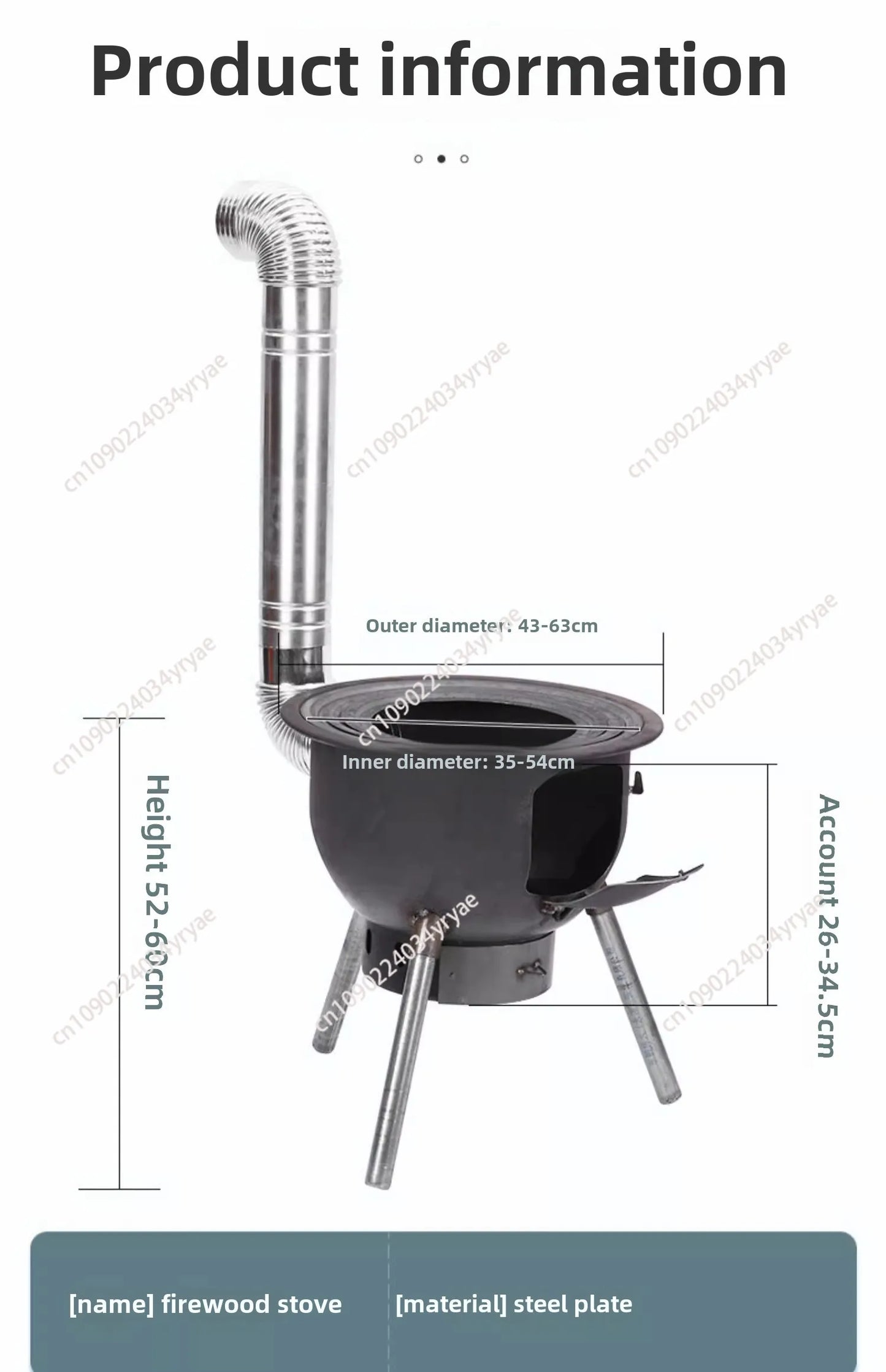 Camping Fire Pits Outdoor Grill Stand Camping Furnace Heating Wood Fire Stove Household Rural Portable Brazier Stove Stand