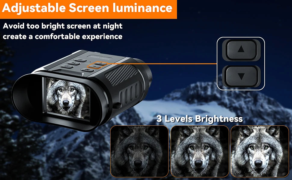Night Vision Binoculars, FHD Infrared Hunting Night Vision 8X Digital Zoom, Night-Vision Scope Hunting Camping Save Photo Video