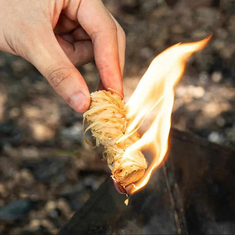 Beach Camp 8 Pcs Fire Starter - Natural Pine Fire Starters For Fireplace, Campfires, Grill, Wood & Pellet Stove, Chimney, Fire Pit, BBQ
