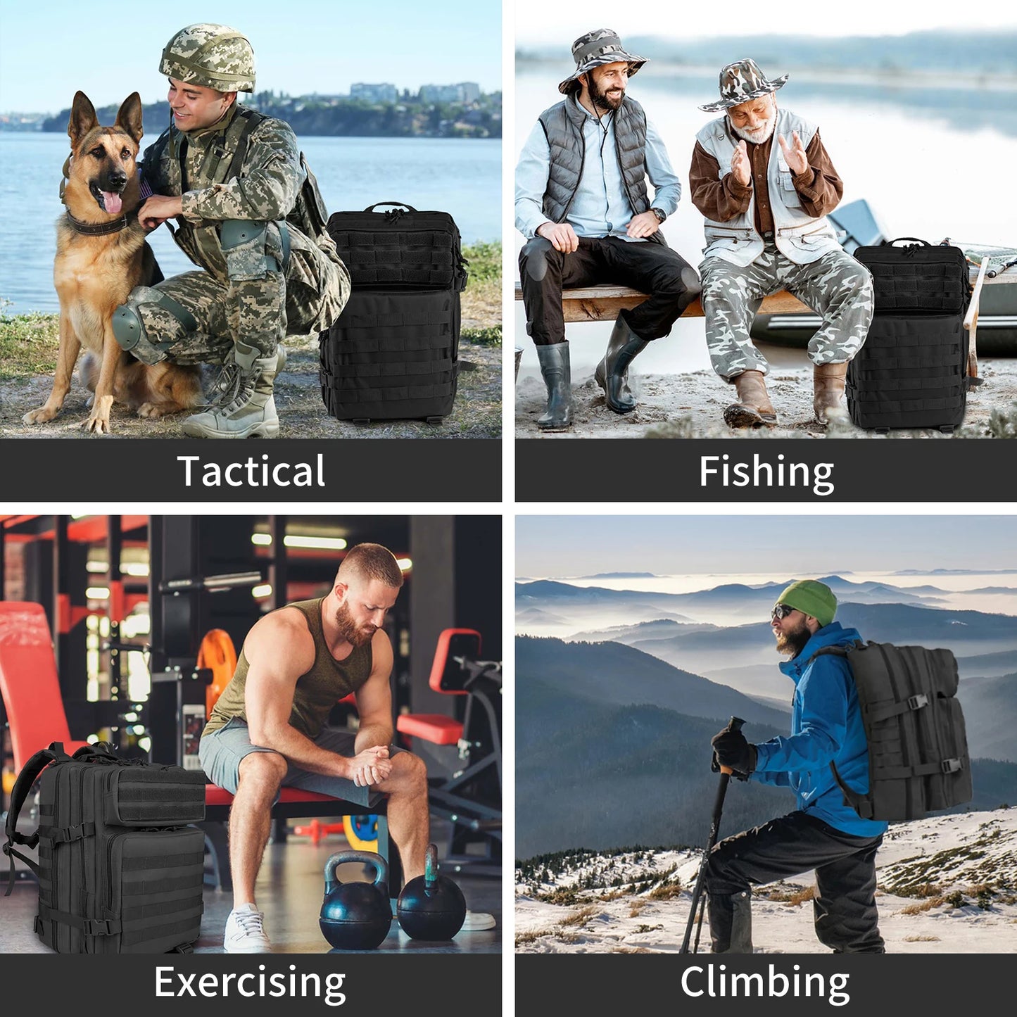 30L/45LHiking Hunting Tactical BackpackIdeal for Travel and Outdoor Activities Such as Routes, Camping, Excursions and Hiking