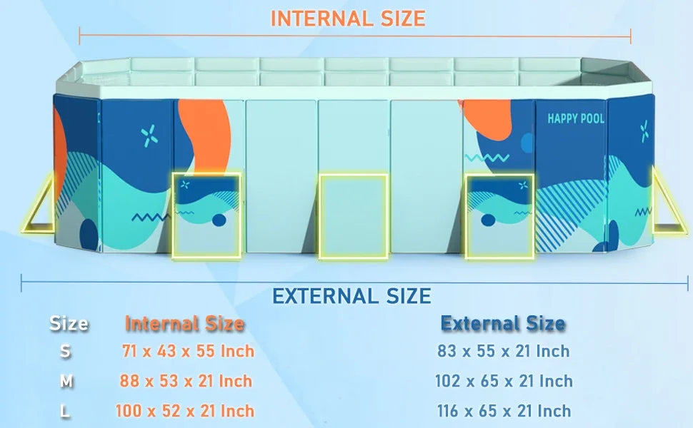 Beach Camp Foldable Pool, Non-Inflatable Kids' and Adults' Outdoor Swimming Pool, Hard Plastic Shell Portable Pool, Kid PoolFoldable Pool,