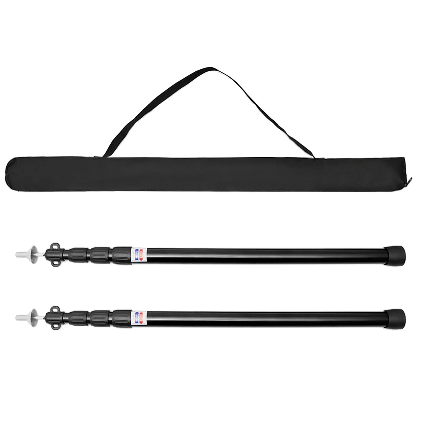 Thicken Aluminum Alloy Tent Pole Adjustable Tent Support Rod Beach Shelter Tarp Awning Pole Replacement Poles for Camping Hiking