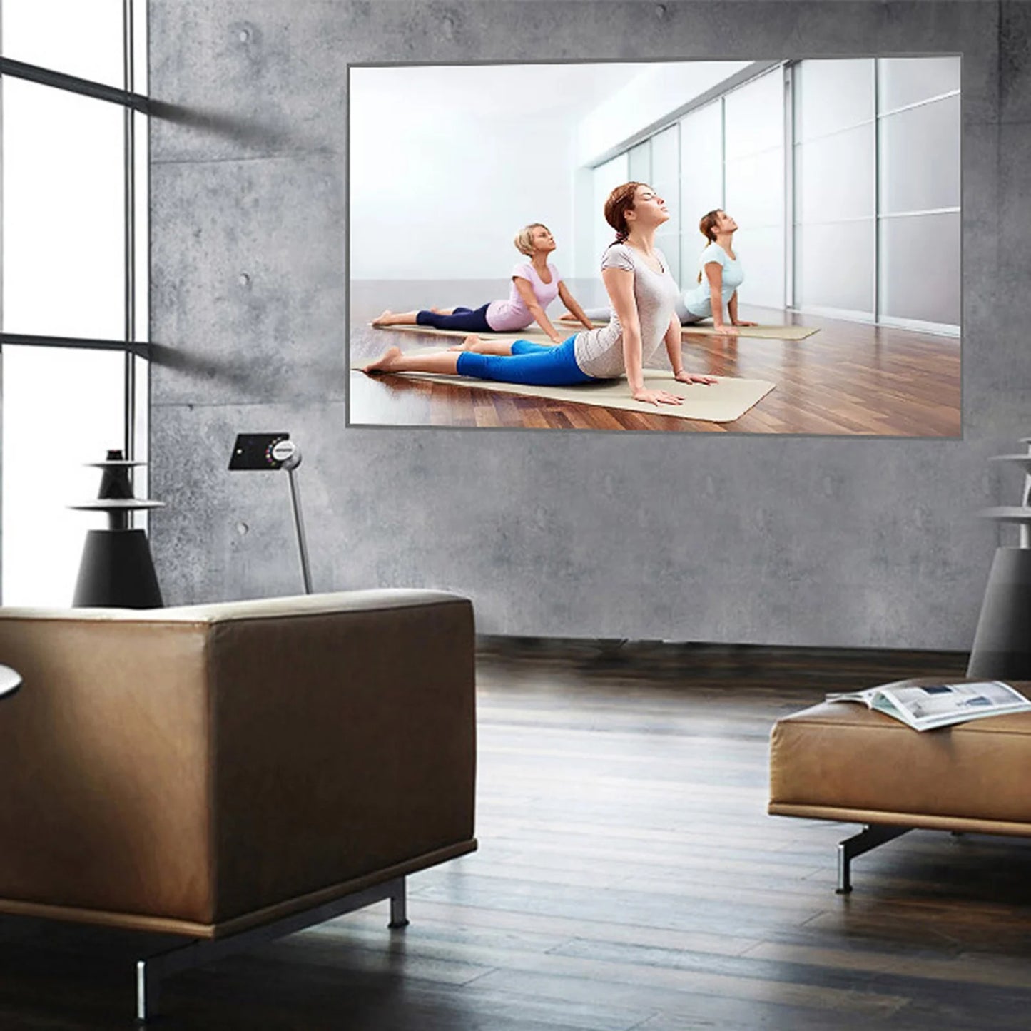 Beach Camp Portable Projector Screen Simple Curtain Anti-Light 60/70/80/100/120 Inches Projection Screens for Home Outdoor Office Projector