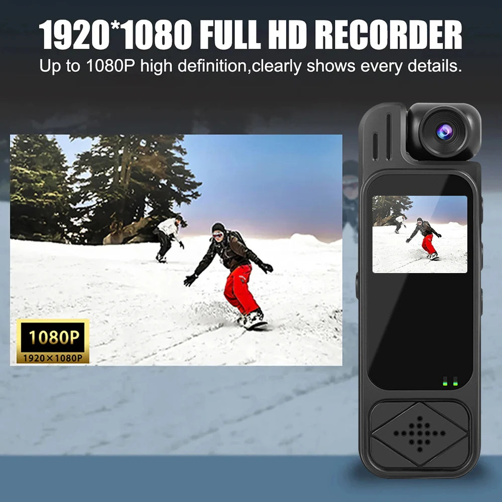 Beach Camp Full HD 1080P Mini Body Camera Body Mounted Camera Night Vision Digital Video Recorder 1.3inch Bodycam Police Camera