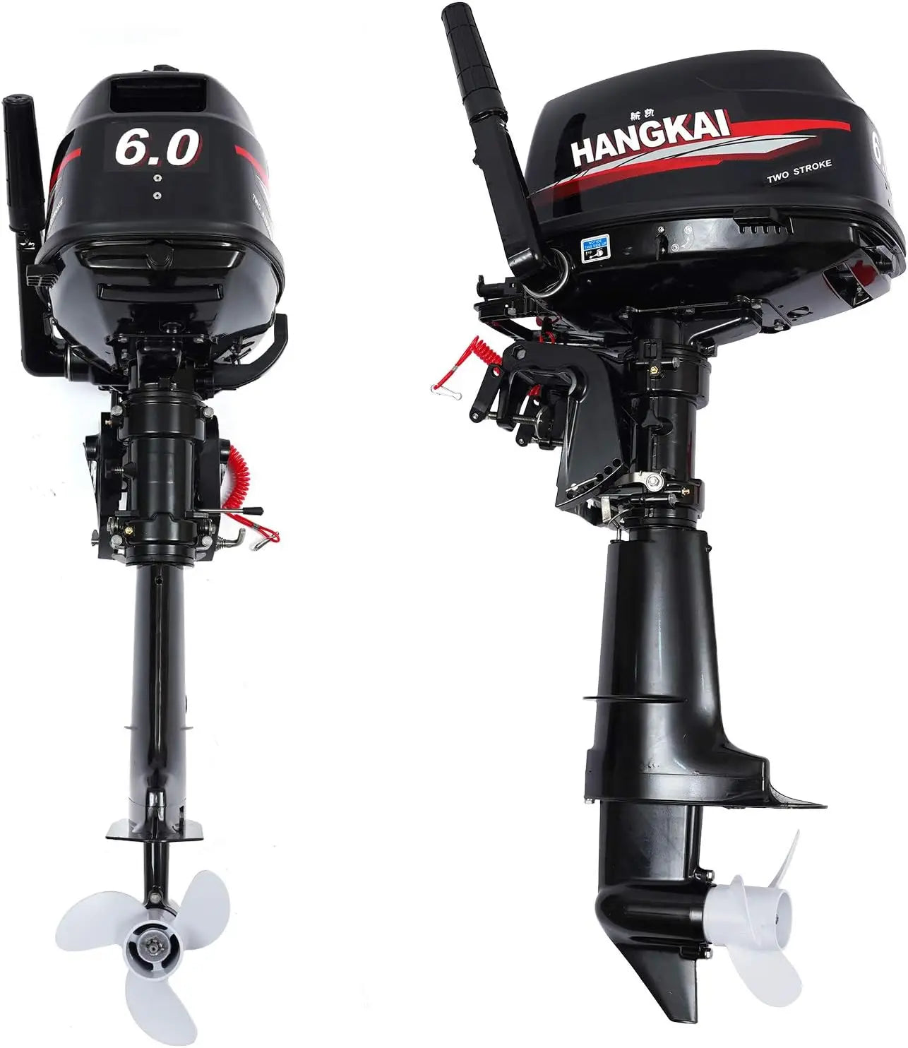 Beach Camp 18HP 2 Stroke Outboard Motor, Fishing Boat Engine Water Cooling 246CC Heavy Duty Boat Engine Marine Engine with CDI Ignition