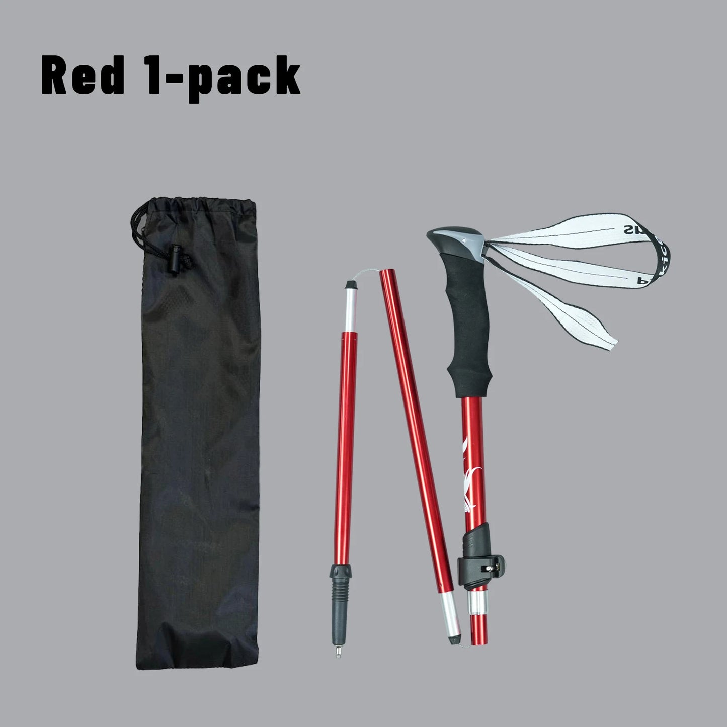 Hiking poles trekking poles hiking sticks collapsible hiking 1pc ultralight folding hiking sticks for adults, hiking gear