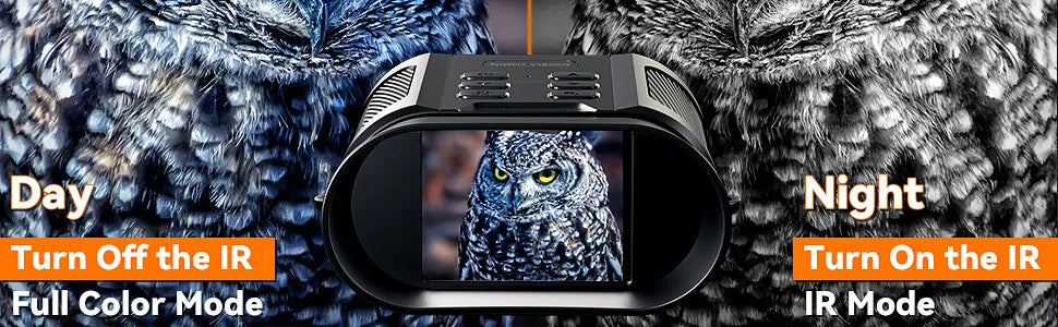 Night Vision Binoculars, FHD Infrared Hunting Night Vision 8X Digital Zoom, Night-Vision Scope Hunting Camping Save Photo Video