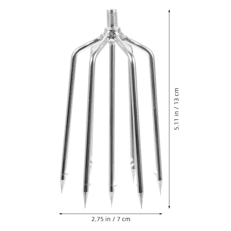 Spearing Tool Barb Fishing Outdoor Tackle Professional Spearfishing Metal Fishgig Lantern Fork
