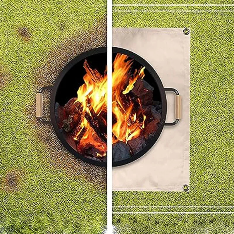 1pc Barbecue Fire Protection Pit Mat Camping Picnic Barbecue Mat High Temperature Ironing Fire Retardant Carpet Outdoor Indoor