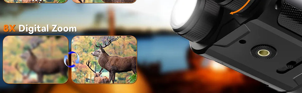 Night Vision Binoculars, FHD Infrared Hunting Night Vision 8X Digital Zoom, Night-Vision Scope Hunting Camping Save Photo Video