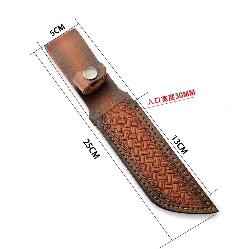 Beach Camp Hunting Sheath Fixed Blade Sheath Leather Knife Sheaths Knife Holster Leather Knife Sheath Brown