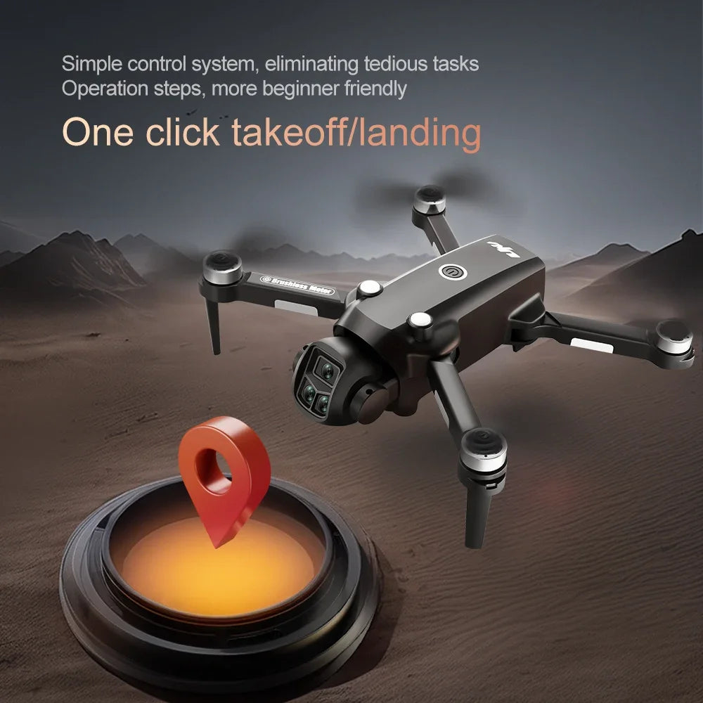 Beach Camp Drone 4K Professional HD Dual-Camera Obstacle Avoidance 5G Wi-Fi with Screen Remote Control Quadcopter Optical Flow Drone