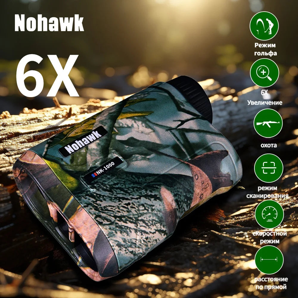 Nohawk Hunting Rangefinder 1000M Multifunctional Range Finder with USB-C Charging Monoculars Telescope for Hunting and Golfing