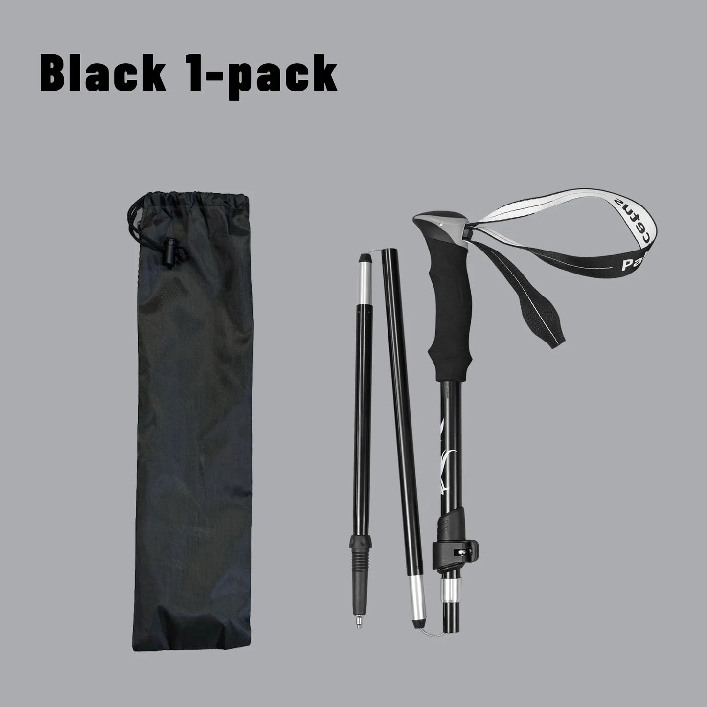 Hiking poles trekking poles hiking sticks collapsible hiking 1pc ultralight folding hiking sticks for adults, hiking gear