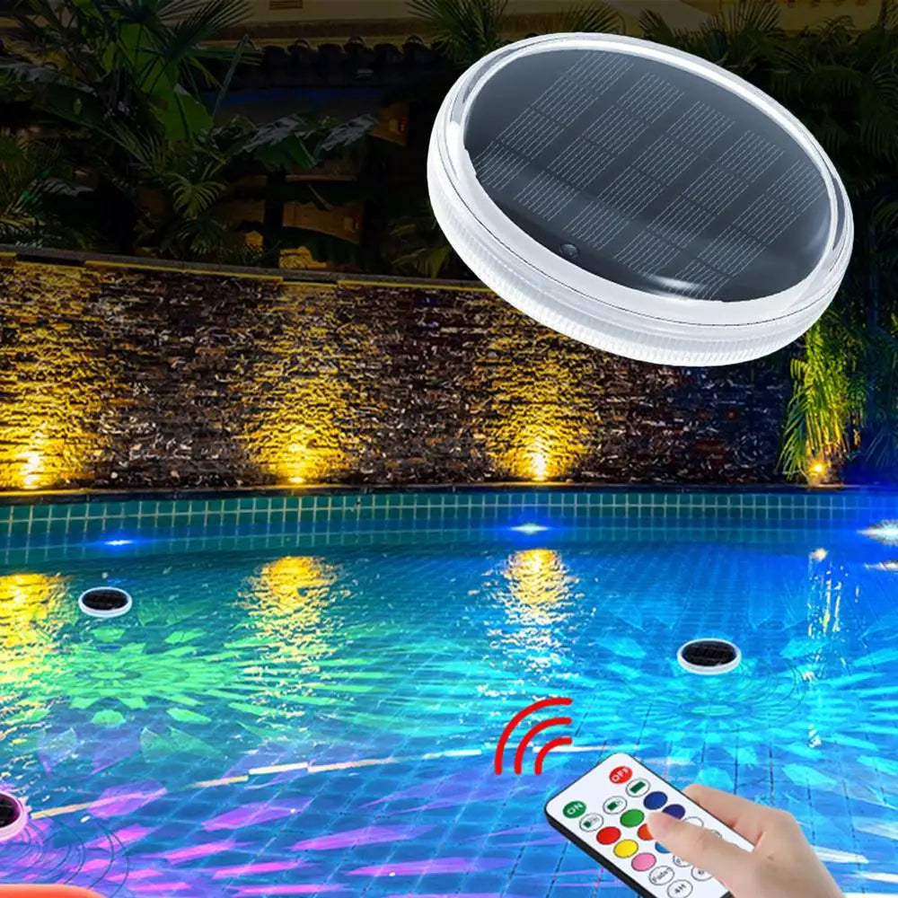 Beach Camp Solar Floating Pool Lights Floating Light IP68 Waterproof Colorful 9 Lighting Changing Lamp With 3 Timing Mode Pool Decoration