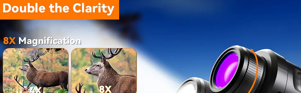 Night Vision Binoculars, FHD Infrared Hunting Night Vision 8X Digital Zoom, Night-Vision Scope Hunting Camping Save Photo Video
