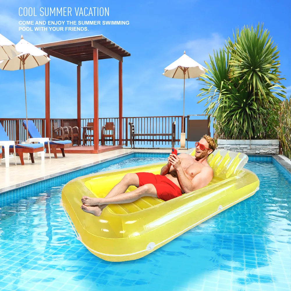 Beach Camp Inflatable Sun Pool Floating Row Spot New Outdoor Dual-purpose Water Leisure Floating Bed Bathing Sun Pool