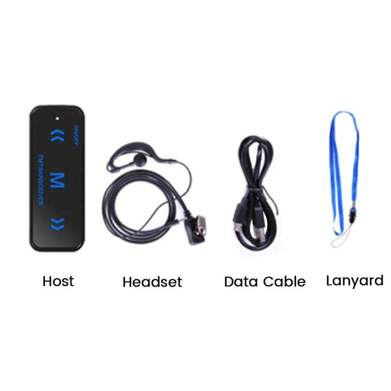 Beach Camp 2Pcs Mini Walkie Talkie 400-470MHz 2-Way Radio 3W Transceiver Earpiece Headset Earmuff USB Powered