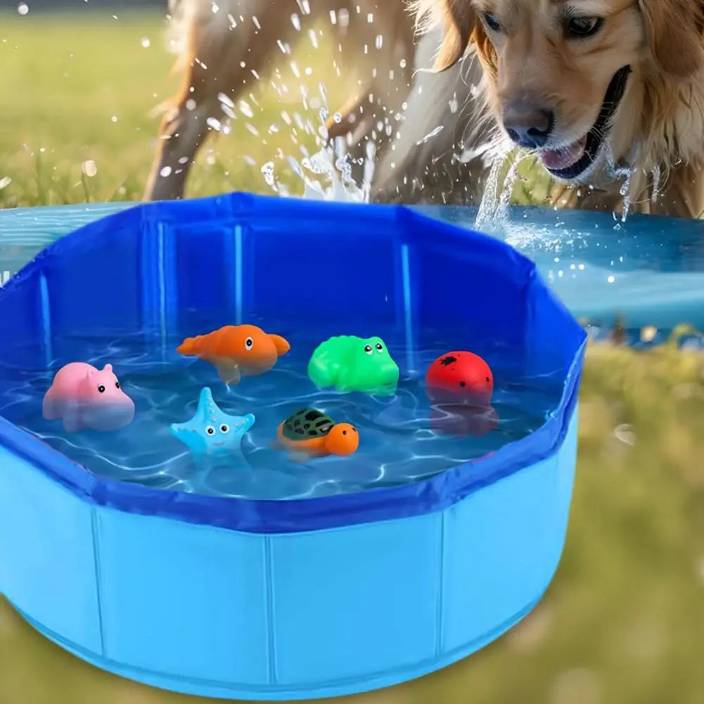 Beach Camp Indoor Cat Pool Toy with Fish Toys Set Splash Self Play Mat Floppy Swimming Summer Bath for Cats Dogs Water Play