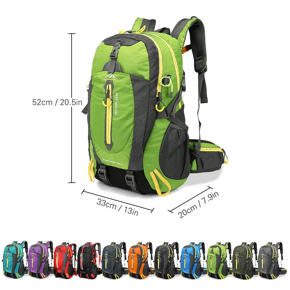 40L Hiking hiking backpack Waterproof traveling backpack Camping Hiking Laptop backpack Hiking supplies for men and women