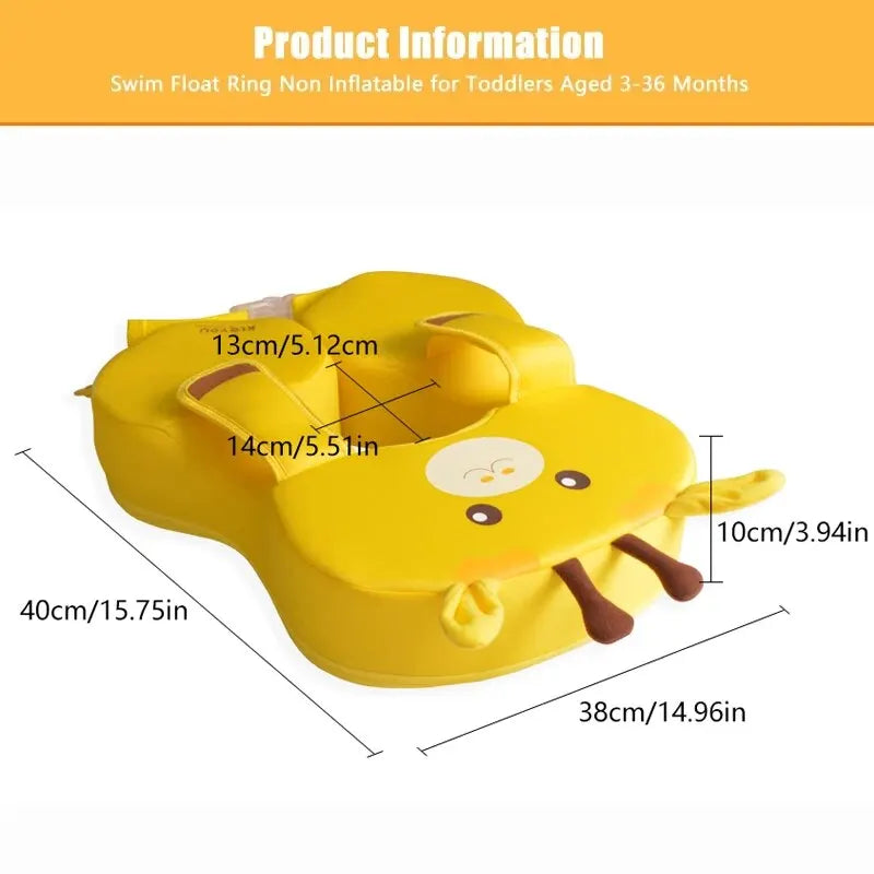 Beach Camp Baby Swimming Pool Floats Non-Inflatable Infant Swim Buoyant Ring Perfect for Toddlers and Kids Ages 6-36 Months