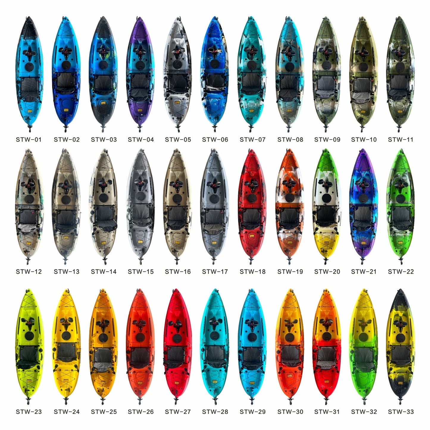 Beach Camp Portable LLDPE Kayak with Split Hard Shell, Electric/Pedal-Driven Canoe for Solo/Tandem Lake/Sea Adventures, Modular Assembly