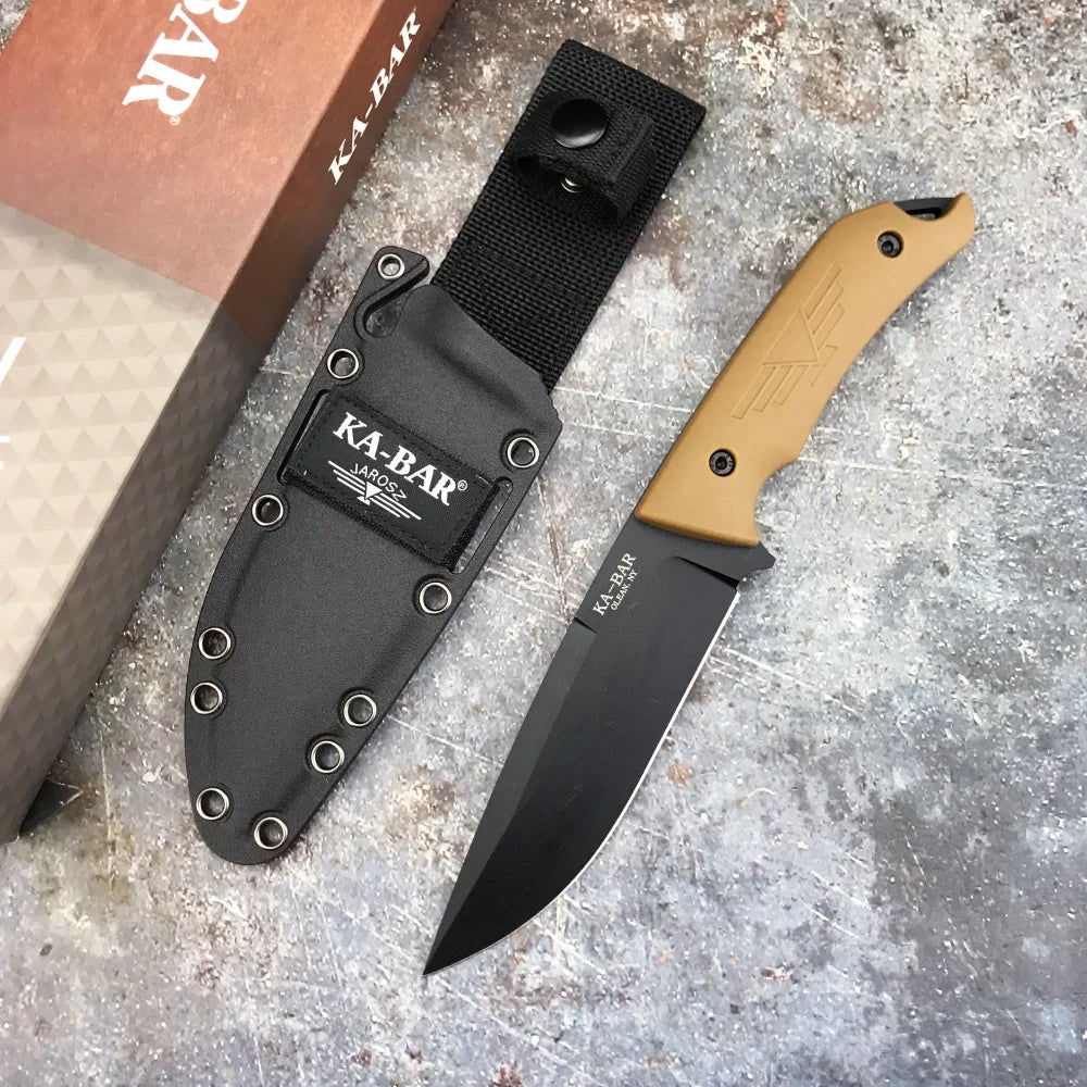 Beach Camp Straight Knife Nylon Fiber Handle Blade Wilderness Survival, Hunting, Combat, Cutting, Multi-functional Knives