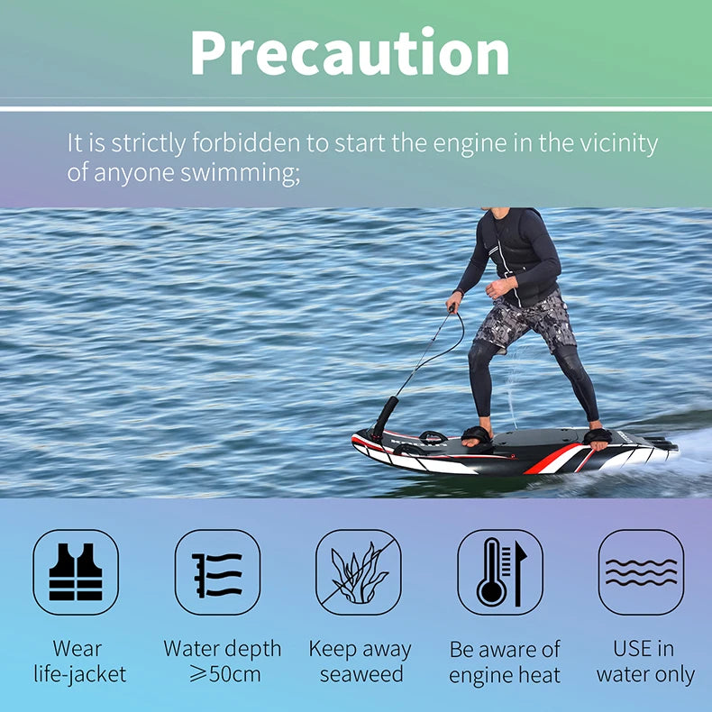 Beach Camp Fuel Engine Surfboard 109cc Electric Surfboard Carbon Fiber Surfboard Powerful High Speed Surfboards