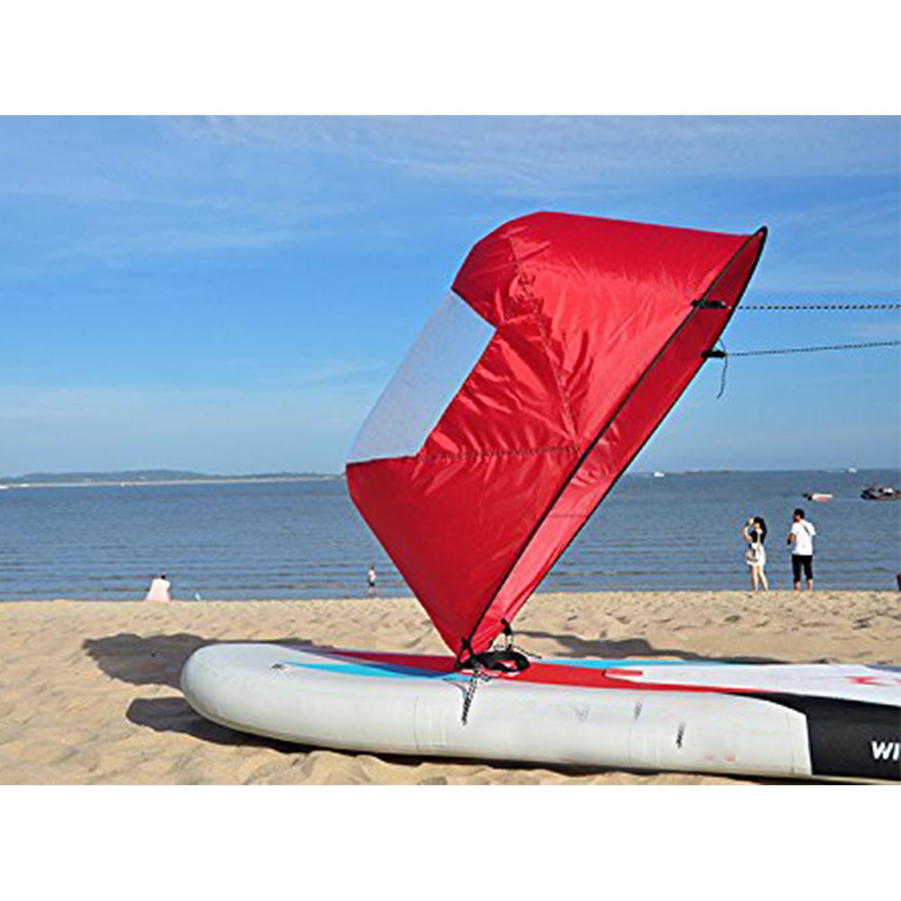 Beach Camp 42'' Foldable Kayak Boat Wind Sail Surfing Wind Paddle Kayak Sail Durable Downwind Paddle Rowing Boats Wind Window Drop Ship Hot