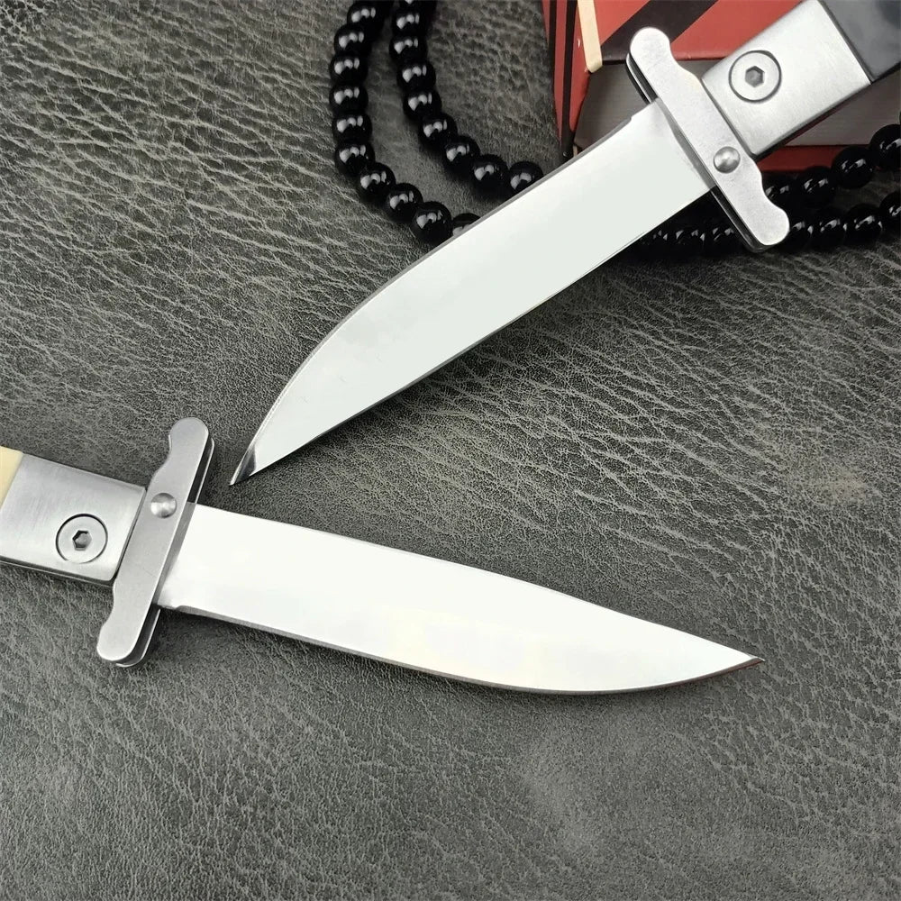 Beach Camp High Quality Folding Knife 440C Blade Wooden Handle Outdoor Hunting Camping Knives Tactical Pocket EDC Tool