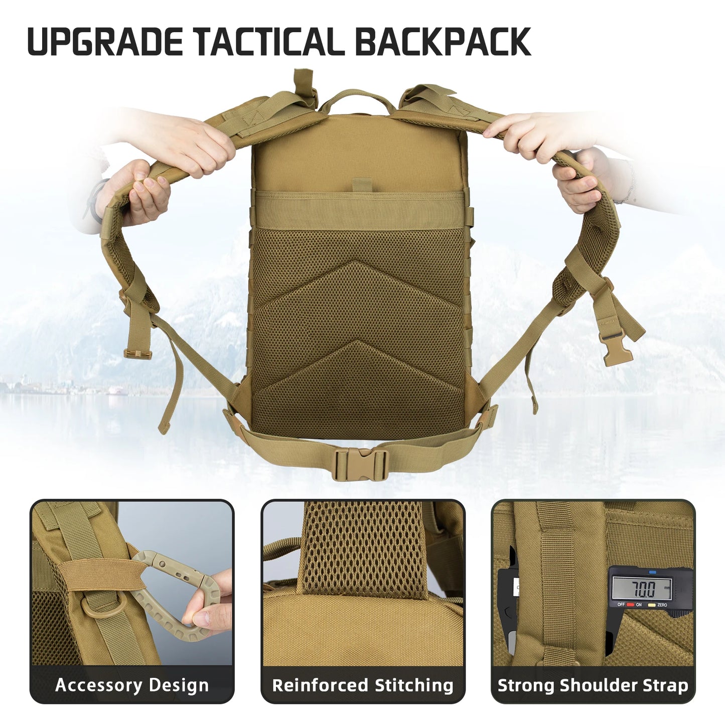 30L/45LHiking Hunting Tactical BackpackIdeal for Travel and Outdoor Activities Such as Routes, Camping, Excursions and Hiking