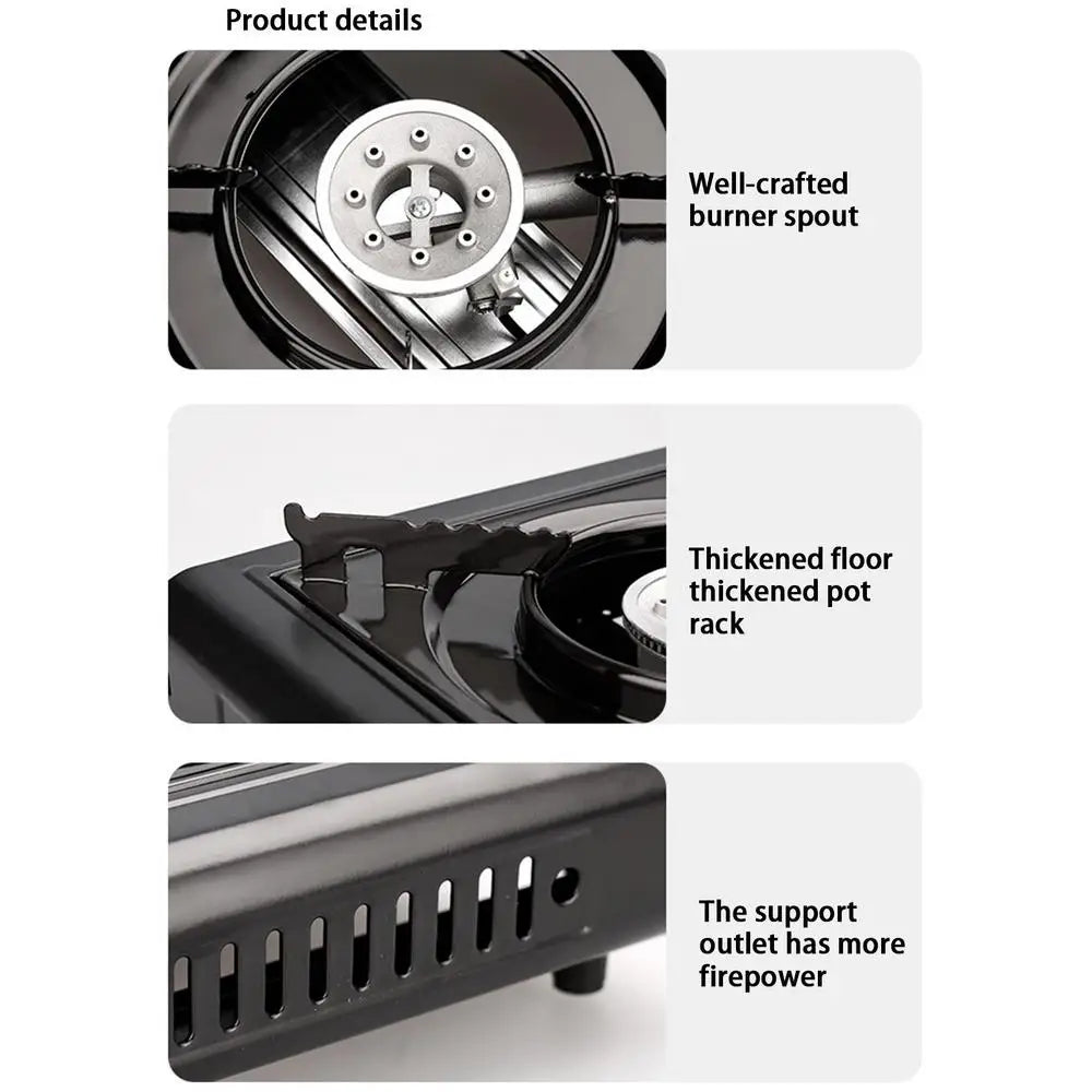 Beach Camp Stove for Heat Small Cassette Stove Single Burner Portable Burner Cassettes Stove For Camping Picnics Hiking BBQ Outdoor