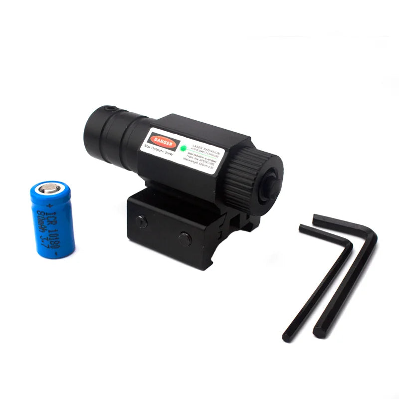Beach Camp Rifle Pistol Laser Sight Red Green Laser Sight with 10180 Rechargeable Battery 11mm 20mm Picatinny Rail Mount