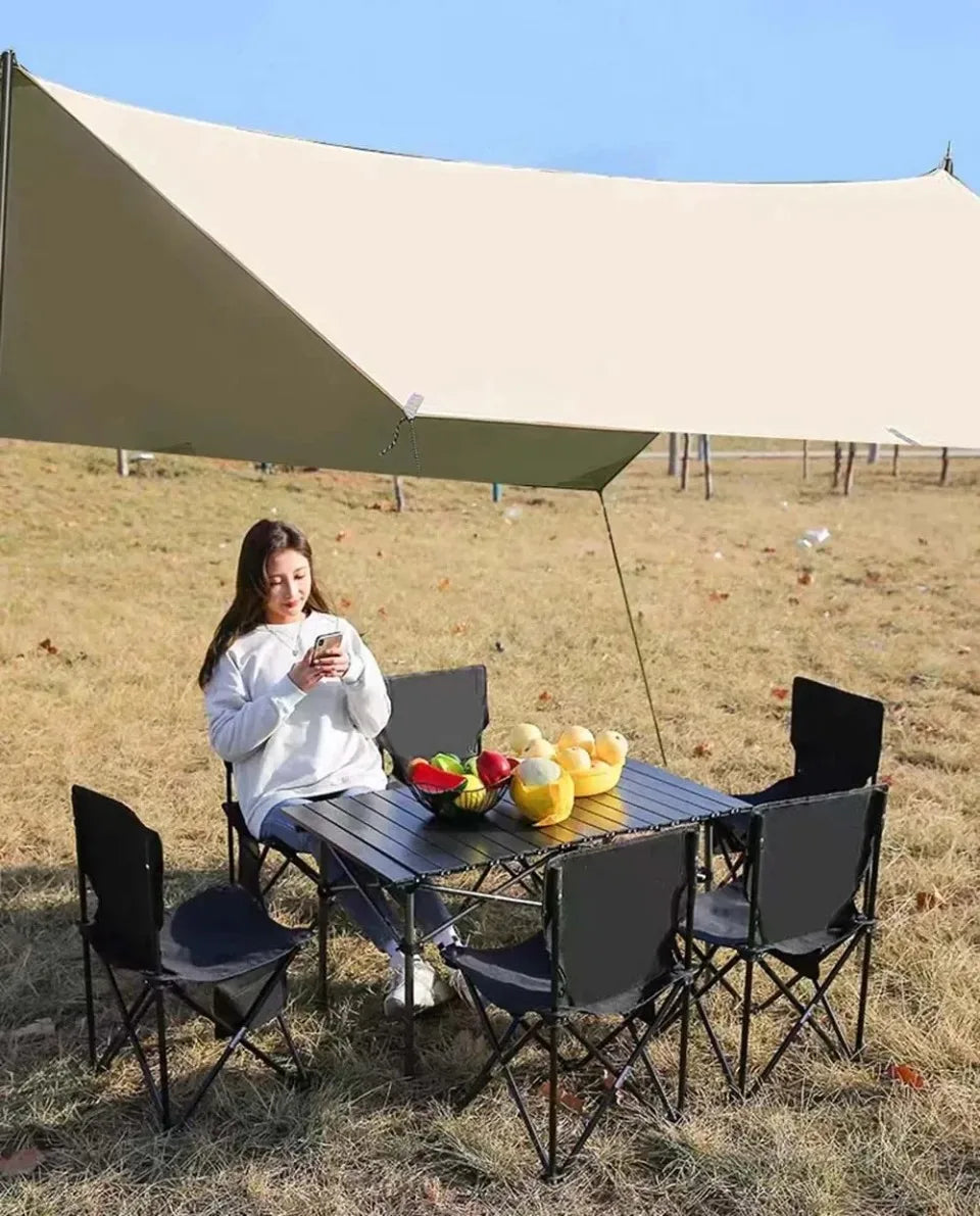 Outdoor Picnic Folding Desk Easy To Install Portable Camping Barbecue Table Sturdy Durable Egg Roll Tables Beach Leisure Desks