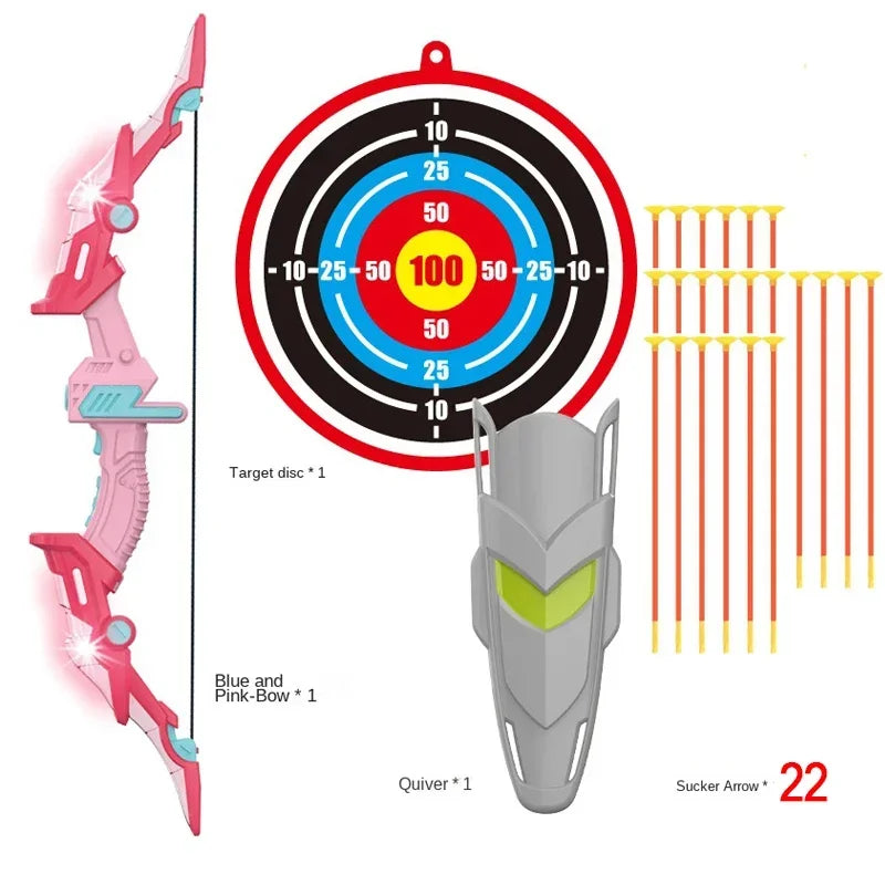 Bow and Arrows for Children Kids Archery Bow Practice Recurve Bow Outdoor Sports Game Hunting Shooting Toy Boys Gift Bow Kit Set