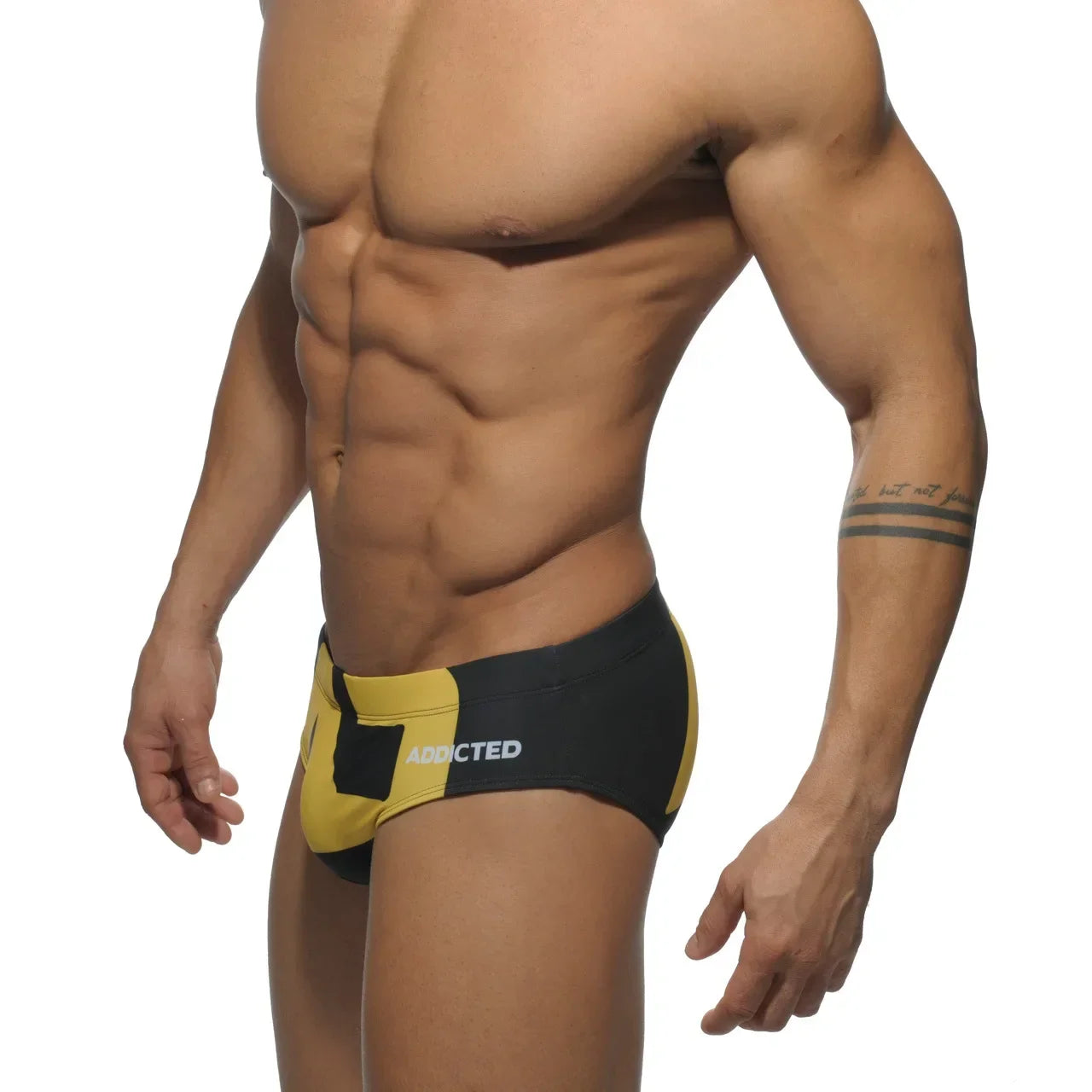 Men's Swimsuit Bikini Briefs Sexy Letter Print Swimwear Beach Shorts Boxer Swim Trunks Pants Quick Dry Bathing Suit Beachwear