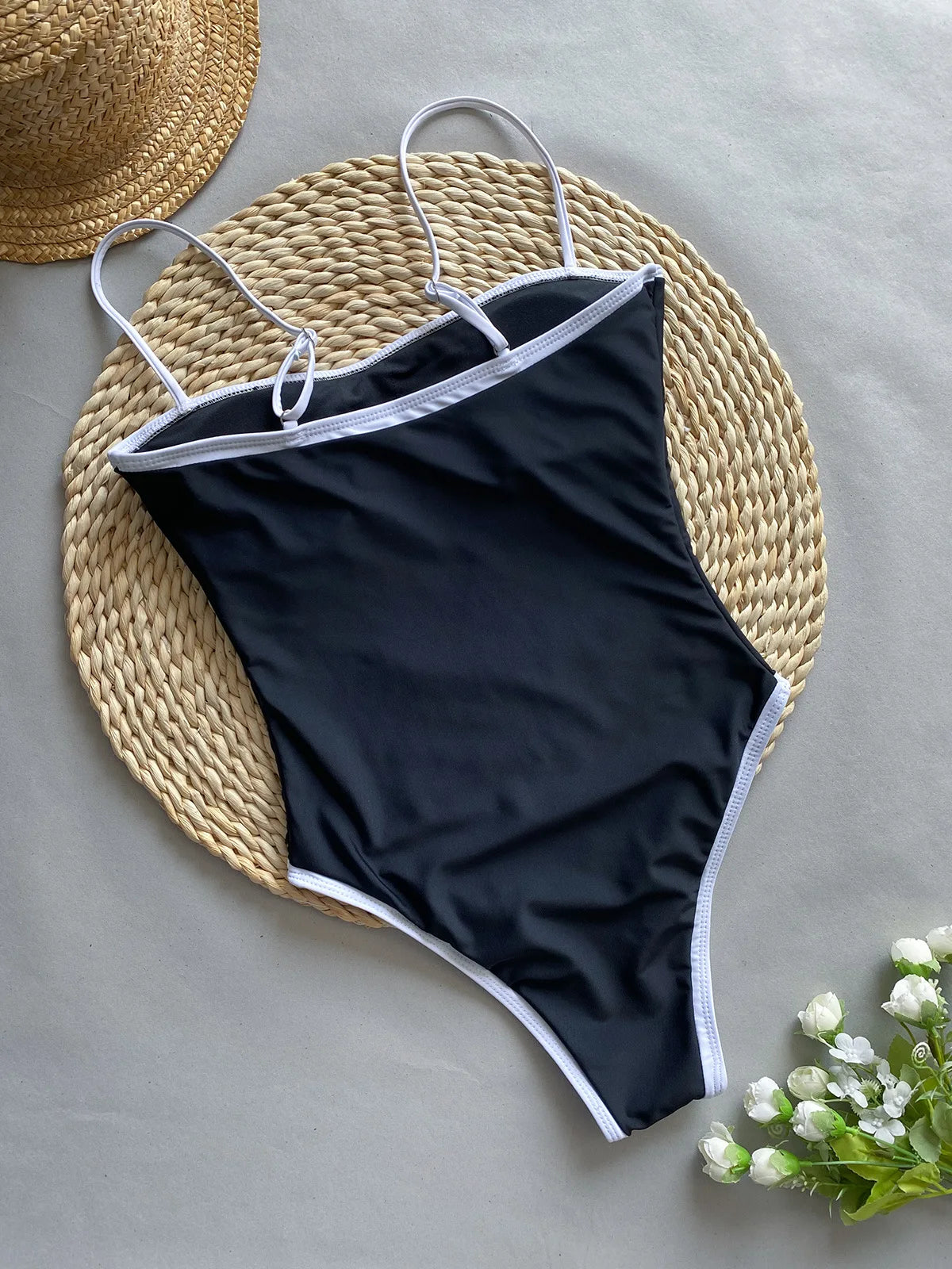 Beach Camp Woman Swimwear High Waist Bikinis Shorts Women's Swimsuit Luxury Ribbed Two-piece Bathing Suits Summer Bikini Set Swimsuit