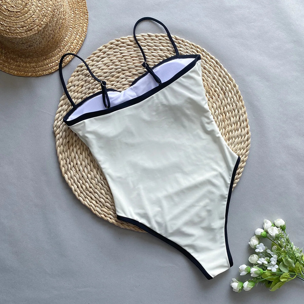 Beach Camp Woman Swimwear High Waist Bikinis Shorts Women's Swimsuit Luxury Ribbed Two-piece Bathing Suits Summer Bikini Set Swimsuit