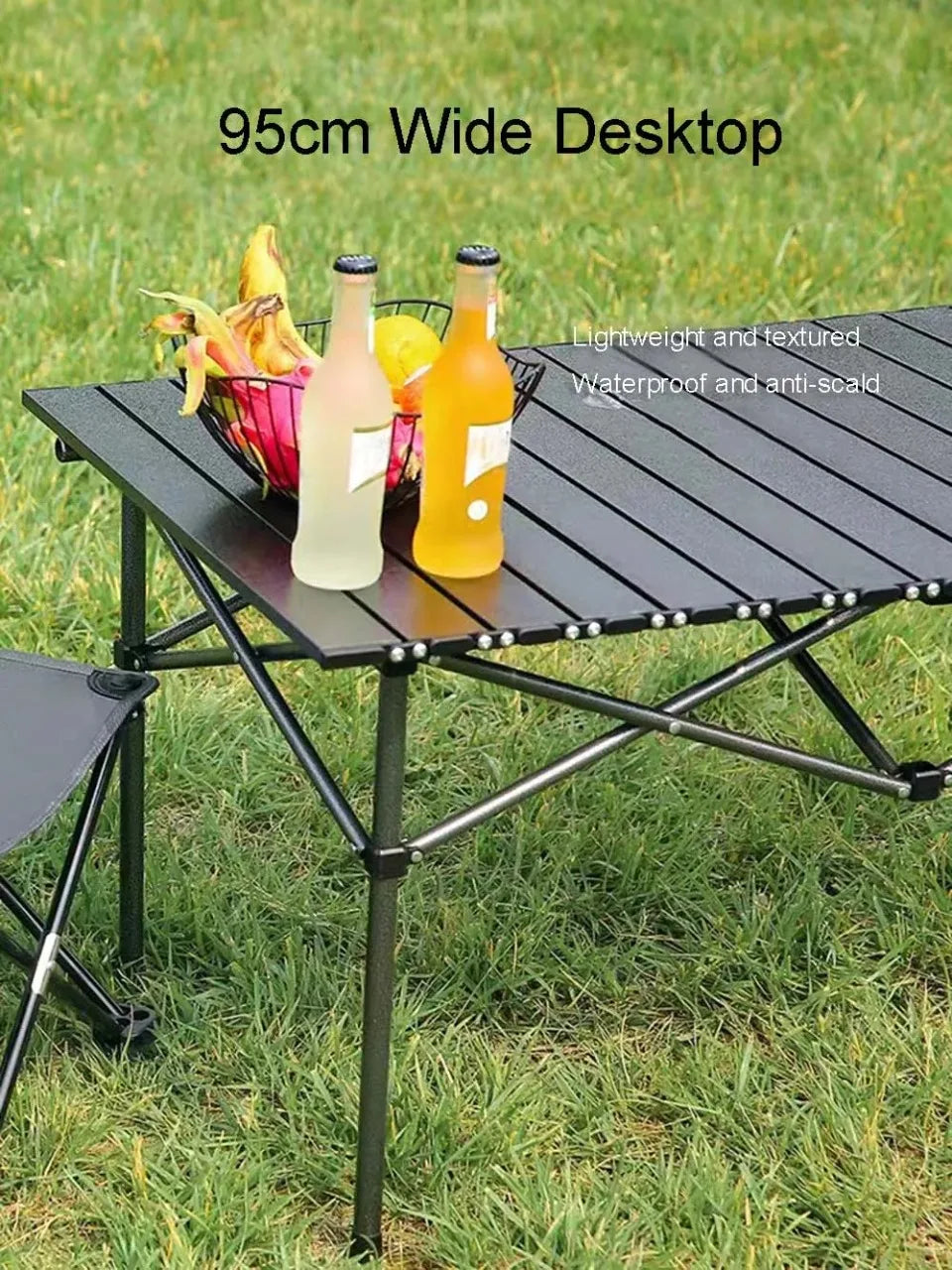 Outdoor Picnic Folding Desk Easy To Install Portable Camping Barbecue Table Sturdy Durable Egg Roll Tables Beach Leisure Desks
