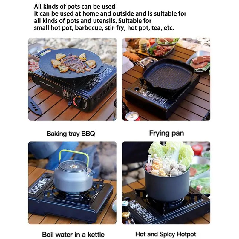 Beach Camp Stove for Heat Small Cassette Stove Single Burner Portable Burner Cassettes Stove For Camping Picnics Hiking BBQ Outdoor