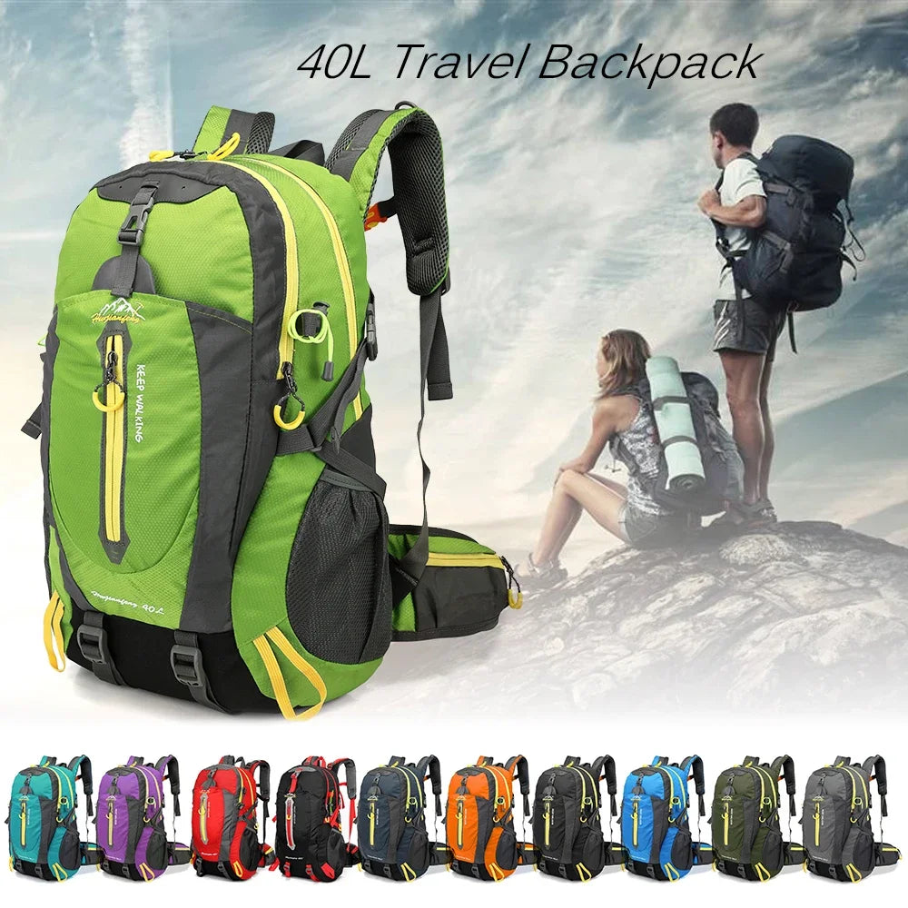 40L Hiking hiking backpack Waterproof traveling backpack Camping Hiking Laptop backpack Hiking supplies for men and women