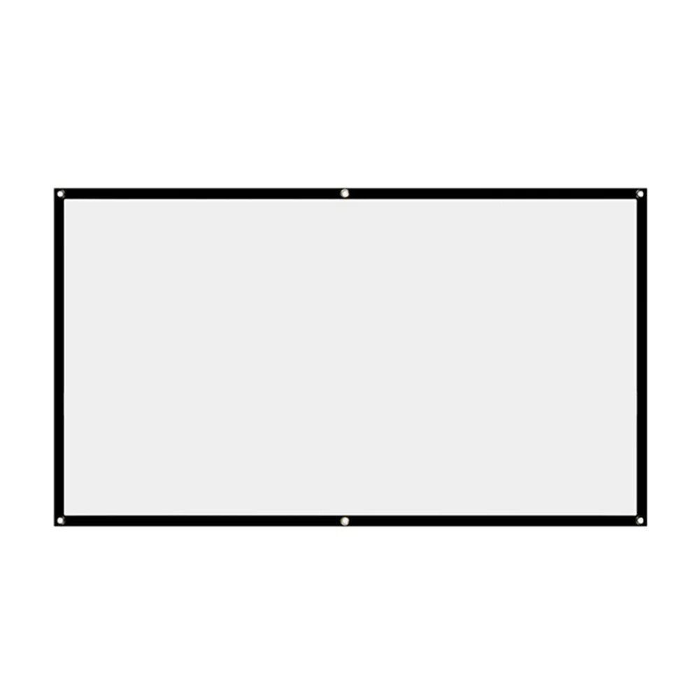 Beach Camp 16:9 Simple Projector Curtain 60/72/84/100/120/150 inch Portable HD Display Screen Home Cinema Theater Movie Home Outdoor Office