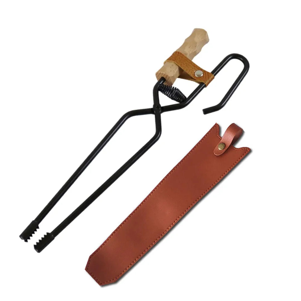 Beach Camp Fire Poker Camping Firewood Tongs Winter Fireplace Poker Camping Roasting Sticks Fire Pit Poker Picnic Portable Camping Supplies