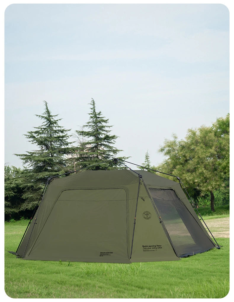 Beach Camp Camping Tent Silver Plated Canopy Extra Large Quick Setup Sunproof Camping Auto Dome Waterproof