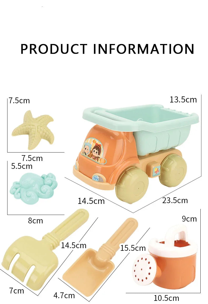 Beach Camp Children's Outdoor Beach Toys Fun Shovel Mold Beach Bucket Set Storage Sand Digging Tool Bucket Gift Children's Sand Toys sand