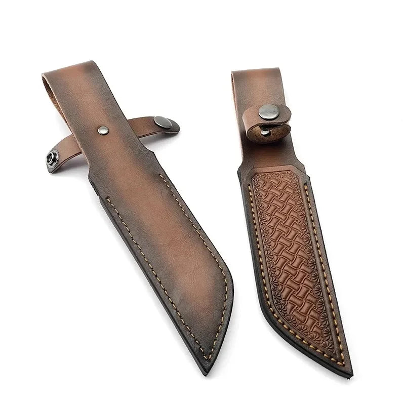 Beach Camp Hunting Sheath Fixed Blade Sheath Leather Knife Sheaths Knife Holster Leather Knife Sheath Brown