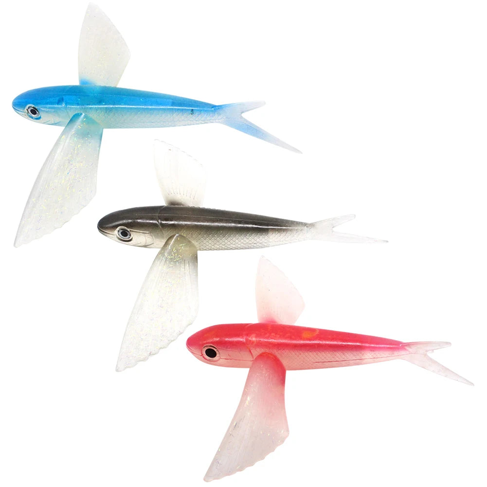 Fishing Lure Bait Sea Fishing Big Fish Flying Fish Soft Bait Tuna Lures Pink Trolling Bird Shaped Teaser for Fishing Tackle