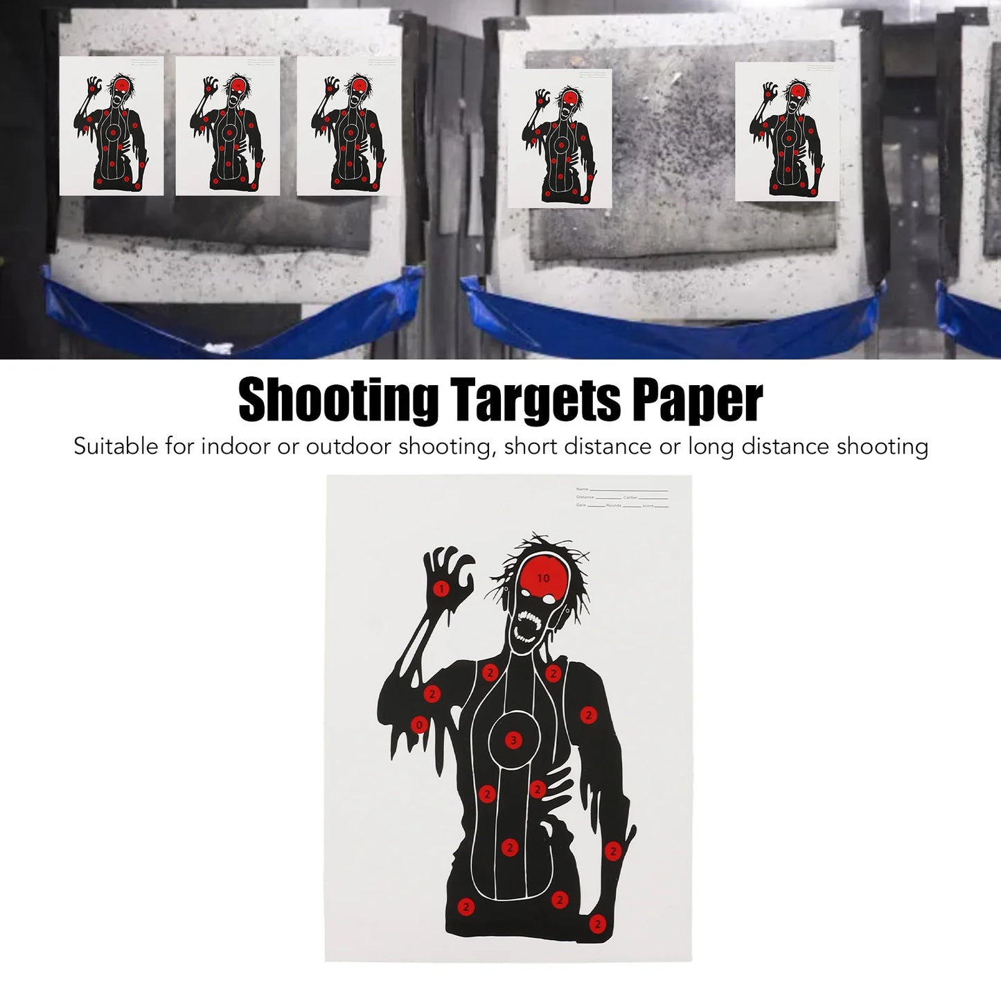 10Pcs Shooting Targets Paper Archery Paper Targets Bow Hunting Shoot Accessories 45x32cm Shooting Stickers